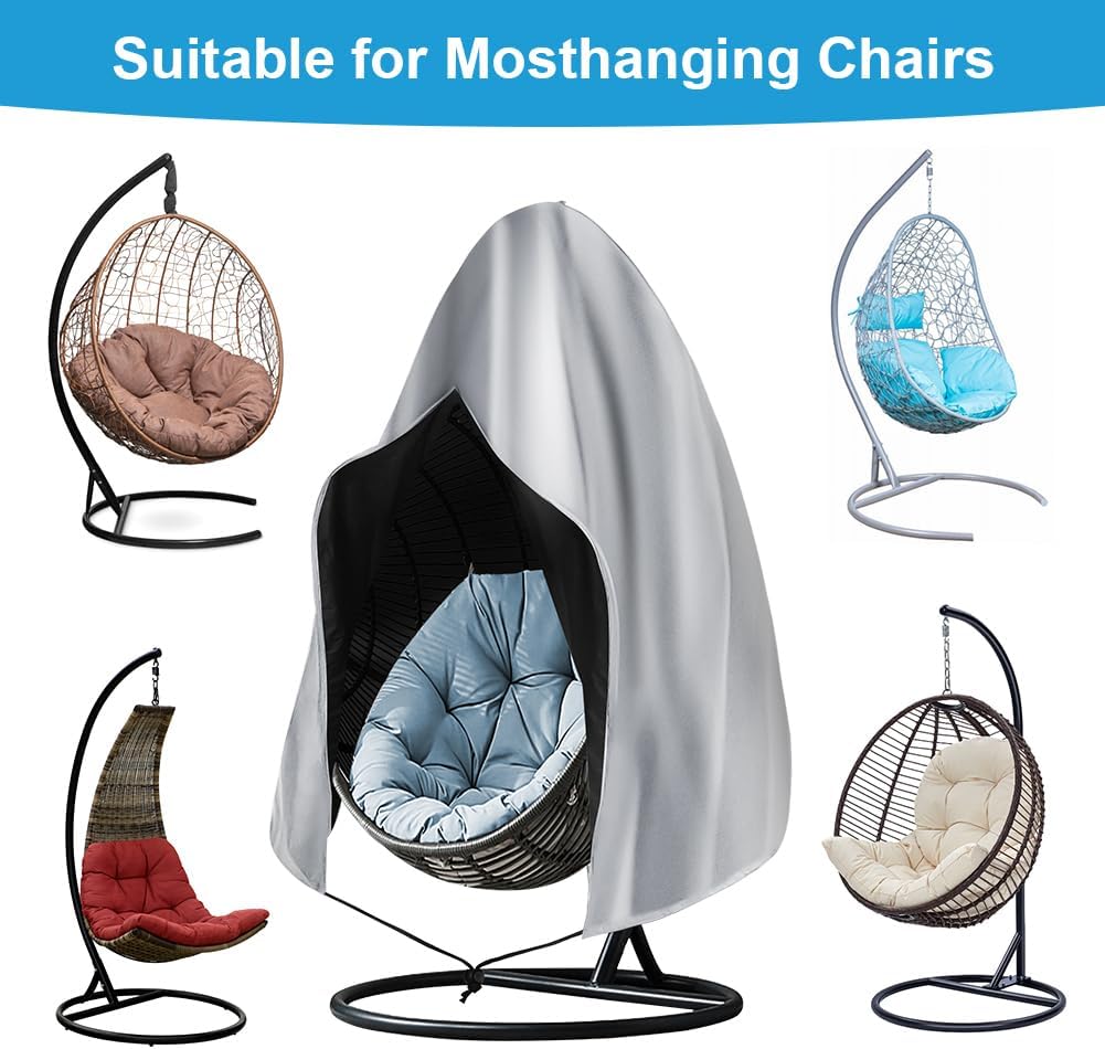 Thumbnail 5 de OFFCUP Hanging Egg Chair Cover (230 x 200cm) in 210D Oxford with zip – waterproof, UV-resistant outdoor protector