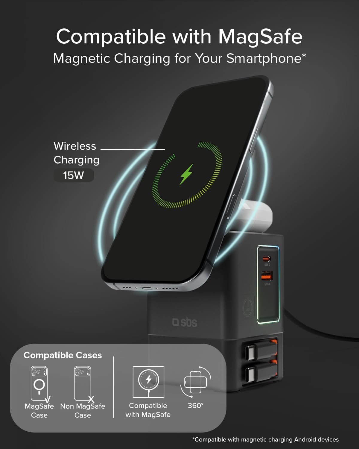 Detalle 2 de SBS Power Dock 6in1 USB‑C 100W MagSafe Ladegerät