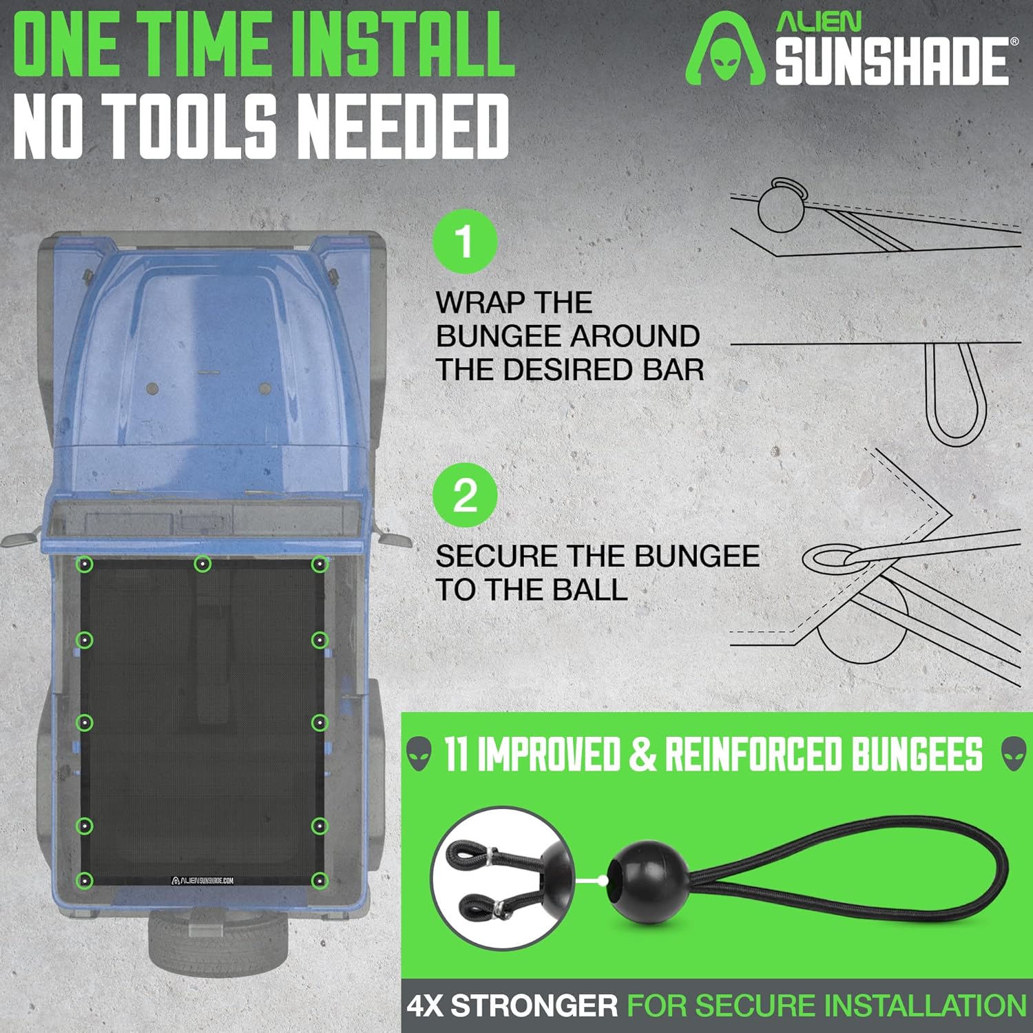 Thumbnail 5 de Alien Sunshade Jeep Wrangler TJ/YJ Sun Shade