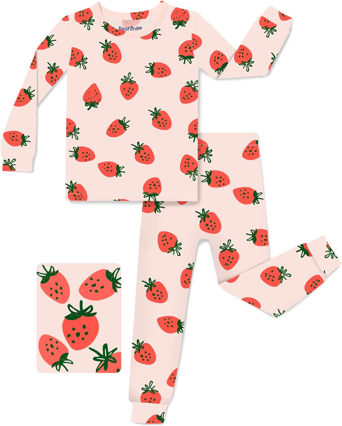 Detalle de babee Reshinee Bamboo Viscose Unicorn Mermaid Pajamas, Snug Fit, 12M–8Y