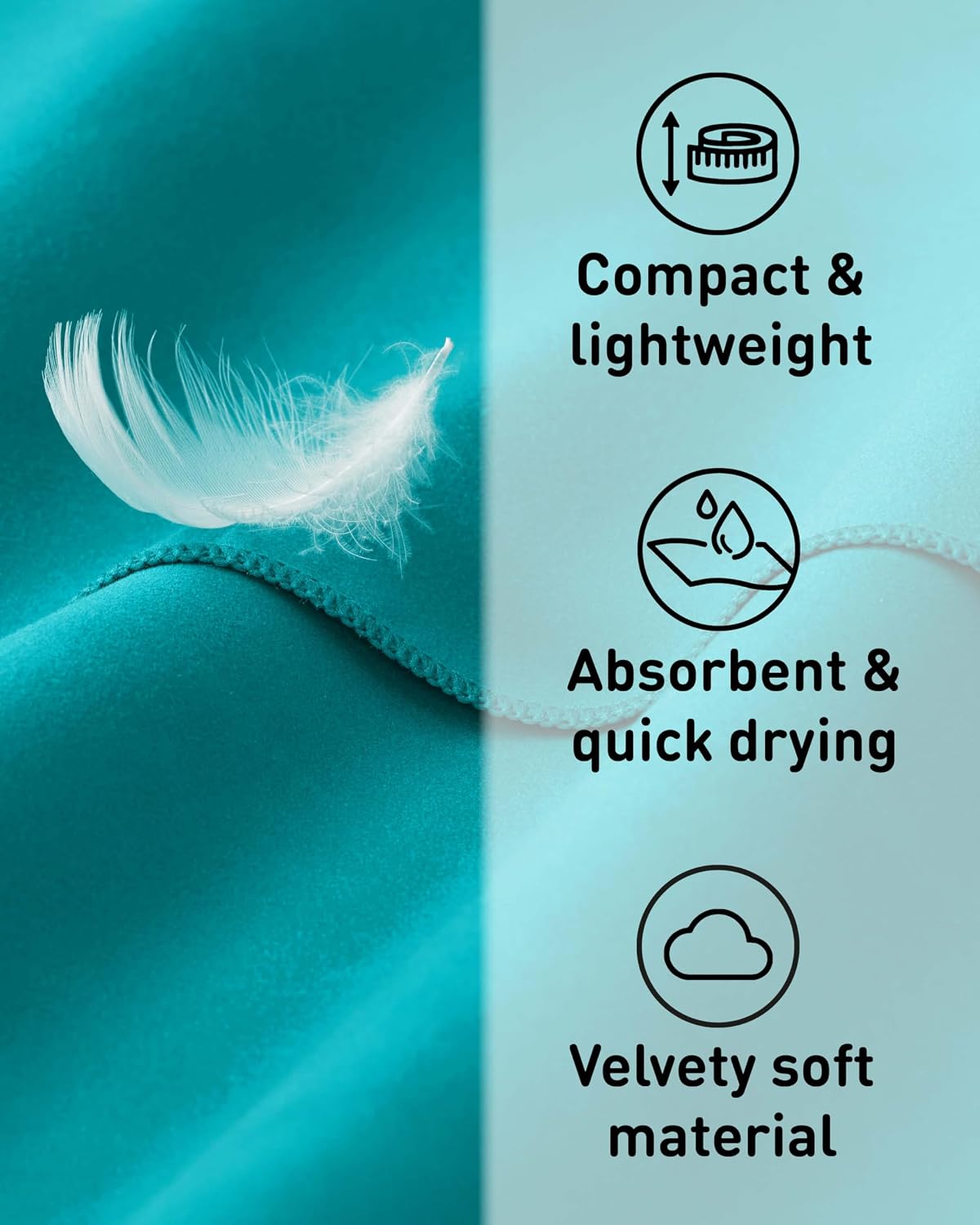 Detalle 2 de Fit-Flip Swimming Towel: quick-dry microfibre towel 🏖