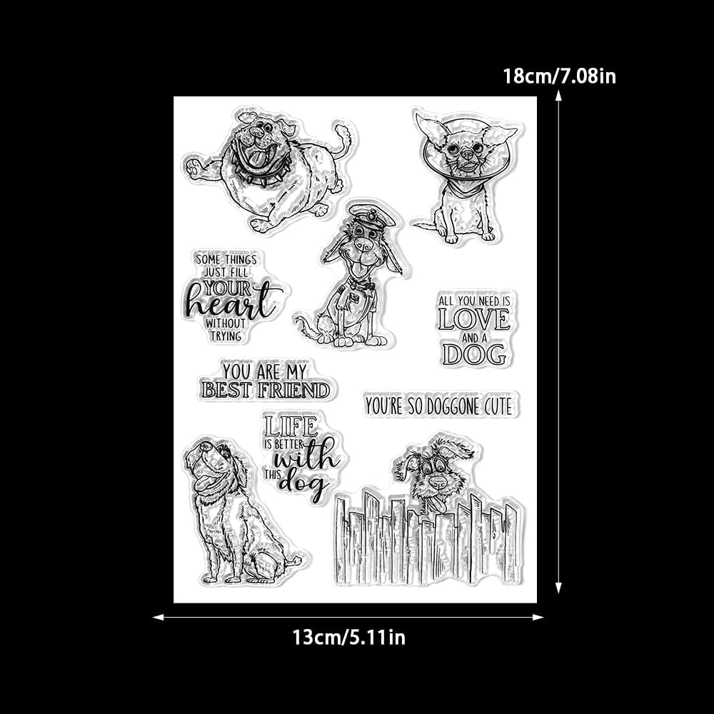Detalle de FUGUT Dog Stamps and Dies 7.08 × 5.11 in