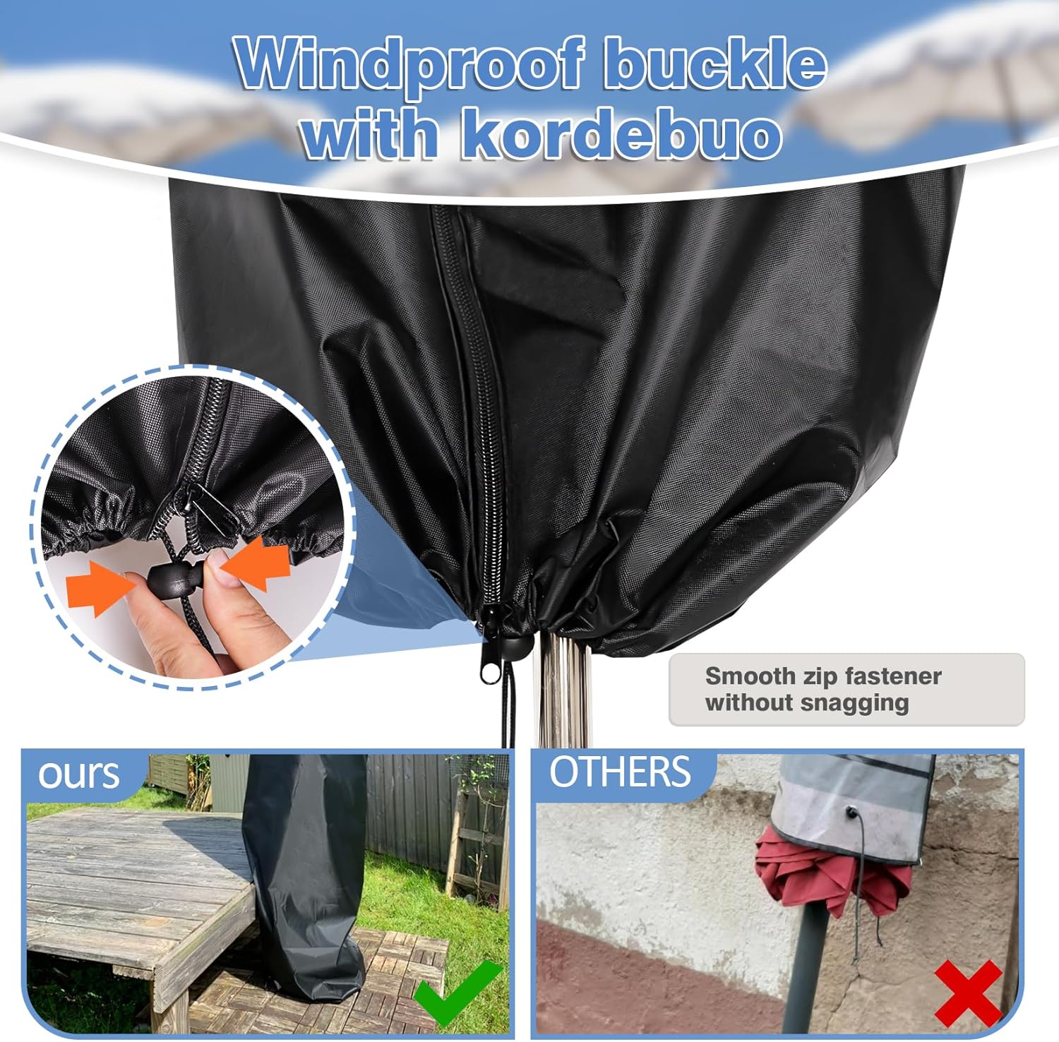 Thumbnail 4 de Seydrey Waterproof Parasol Cover for Cantilever Parasols (420D)