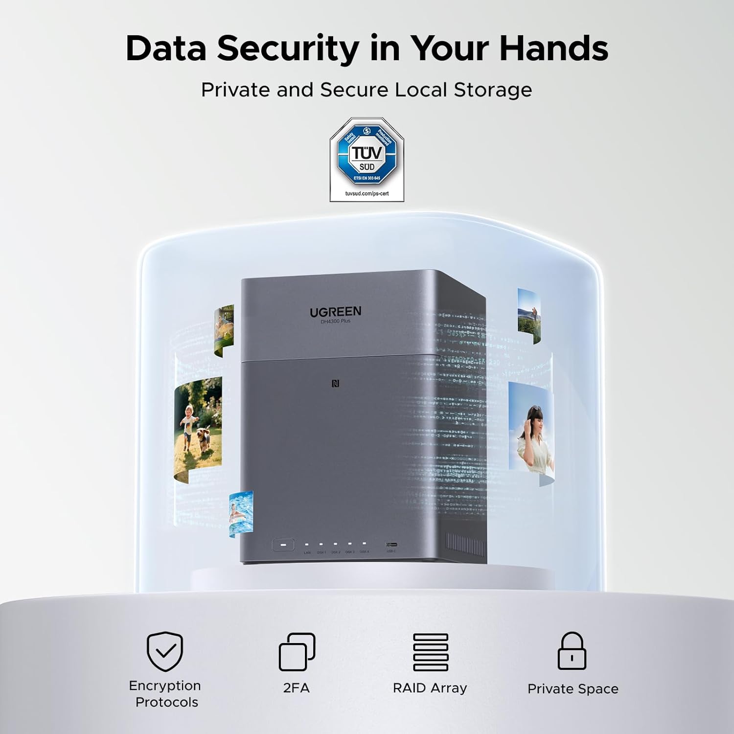 Thumbnail 5 de UGREEN NAS DH4300 Plus 4-bay NAS, 120 TB support