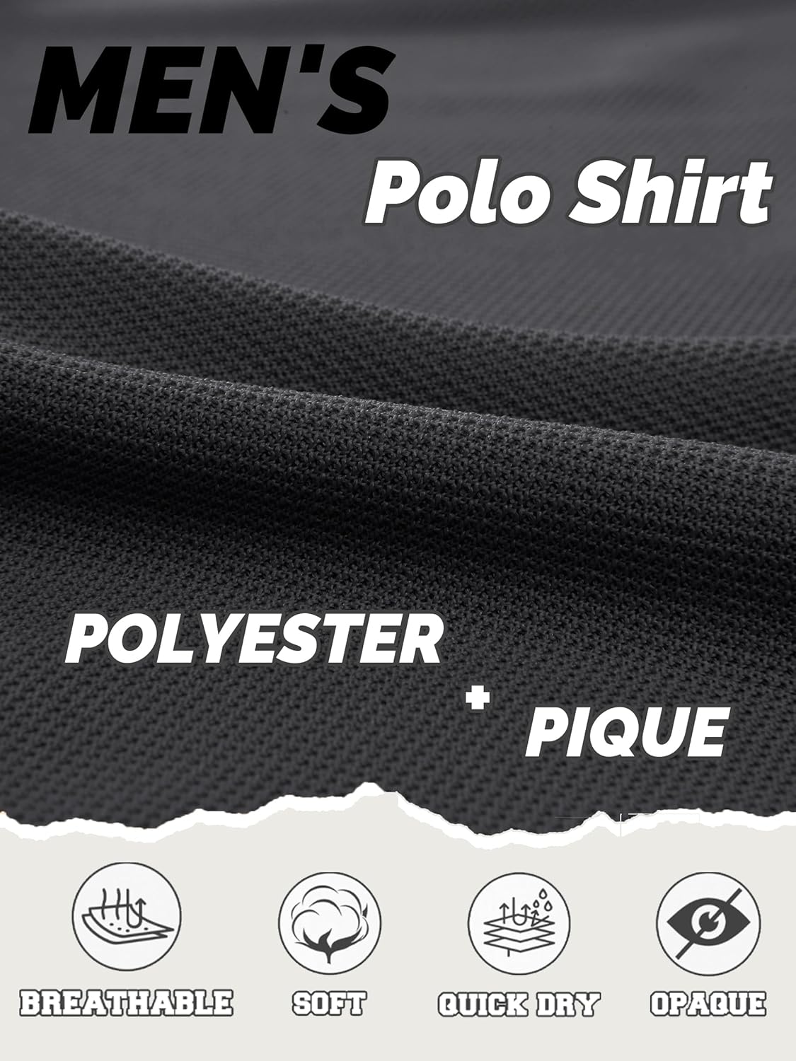 Thumbnail 2 de KEFITEVD Polo à Séchage Rapide pour Homme – T-Shirt polo léger à manches courtes, idéal golf et loisirs