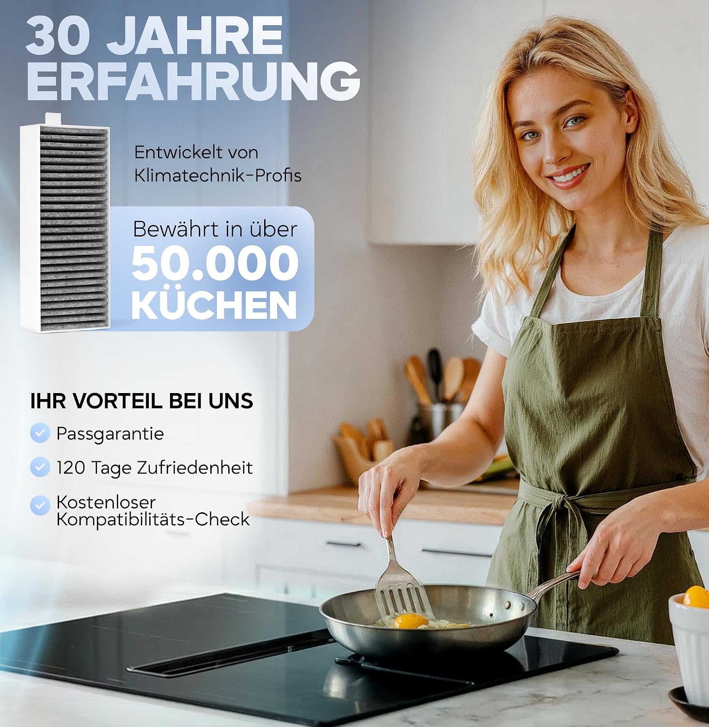 Thumbnail 6 de Kf3tec Aktivkohlefilter Dunstabzugshaube – passgenauer Ersatz im 4er-Pack für Siemens/Bosch/Neff/Gaggenau