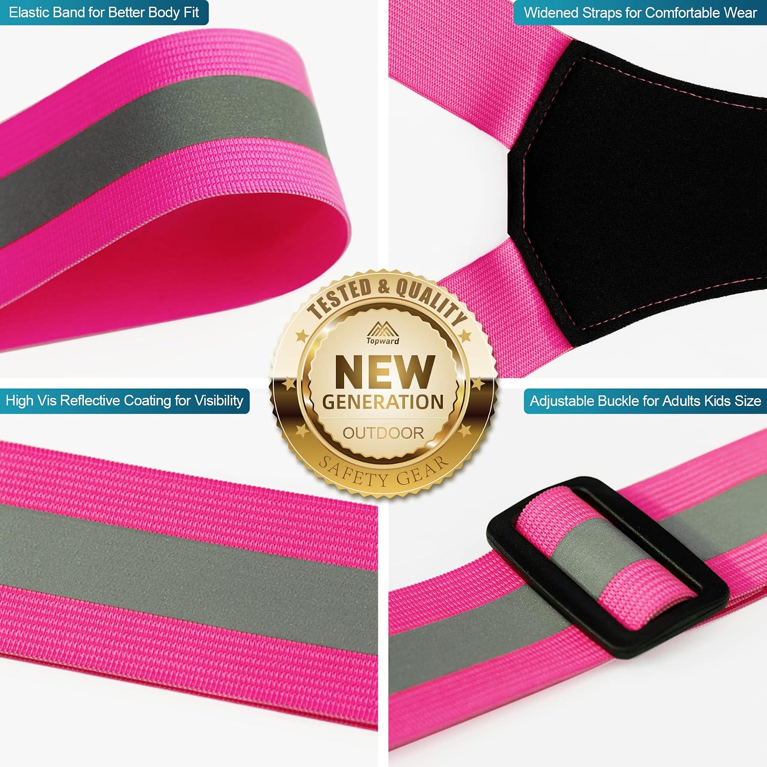Thumbnail 6 de Topward High Visibility Running Vest 360° Reflective Gear 🏃♀