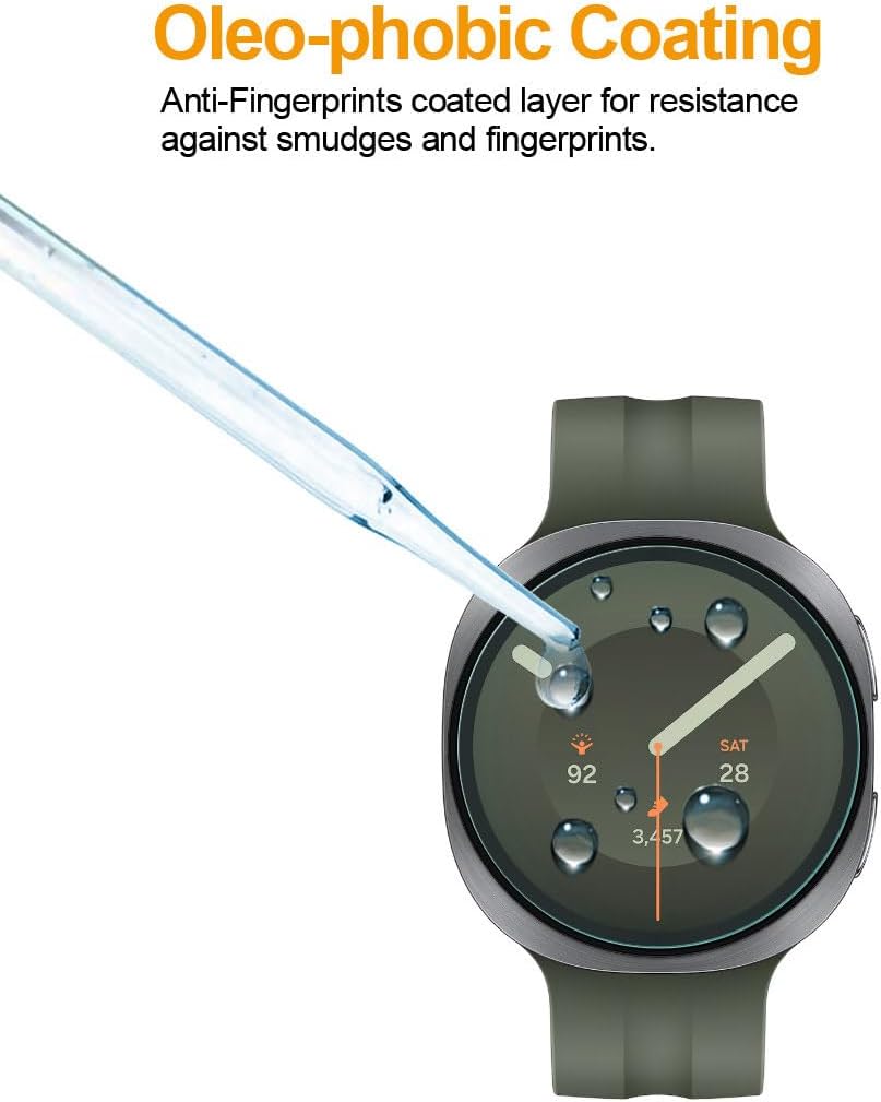 Detalle de Supershieldz Galaxy Watch 9/8 (44mm) Tempered Glass Screen Protector, 3-Pack