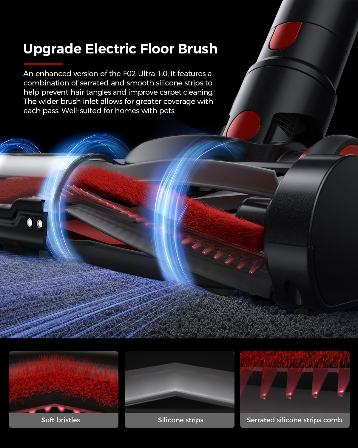 Thumbnail 2 de VACTechPro Upgraded F02 Ultra Cordless Vacuum Cleaner – 50KPa, 600W, 70-Min Runtime