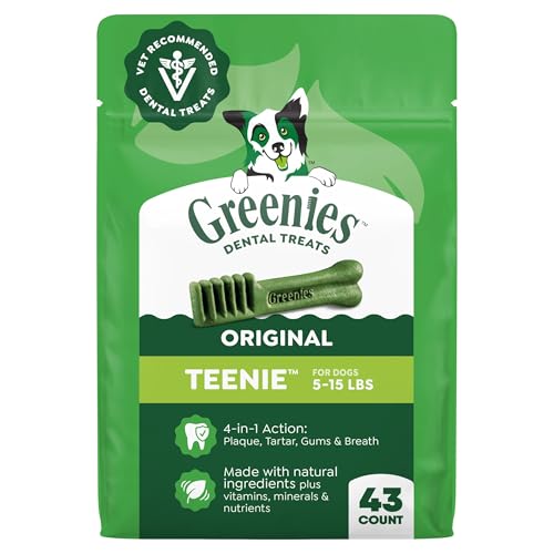 Detalle de Greenies Teenie Original Natural Dental Dog Treats, Chicken — 43 Count