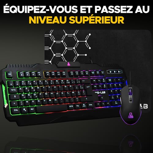Thumbnail 6 de The G-Lab Combo Hélium – Clavier + Souris + Tapis 3 en 1 pour PC, PS4/PS5 et Xbox