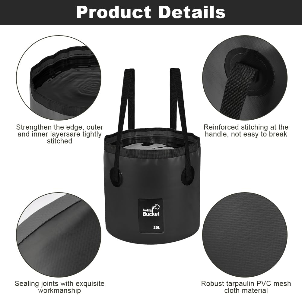 Detalle 2 de Flintronic Folding Water Bucket 20L