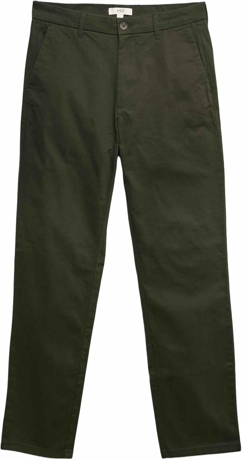 Thumbnail 6 de Marks & Spencer chino voor heren, normale pasvorm met stretch en zijzakken