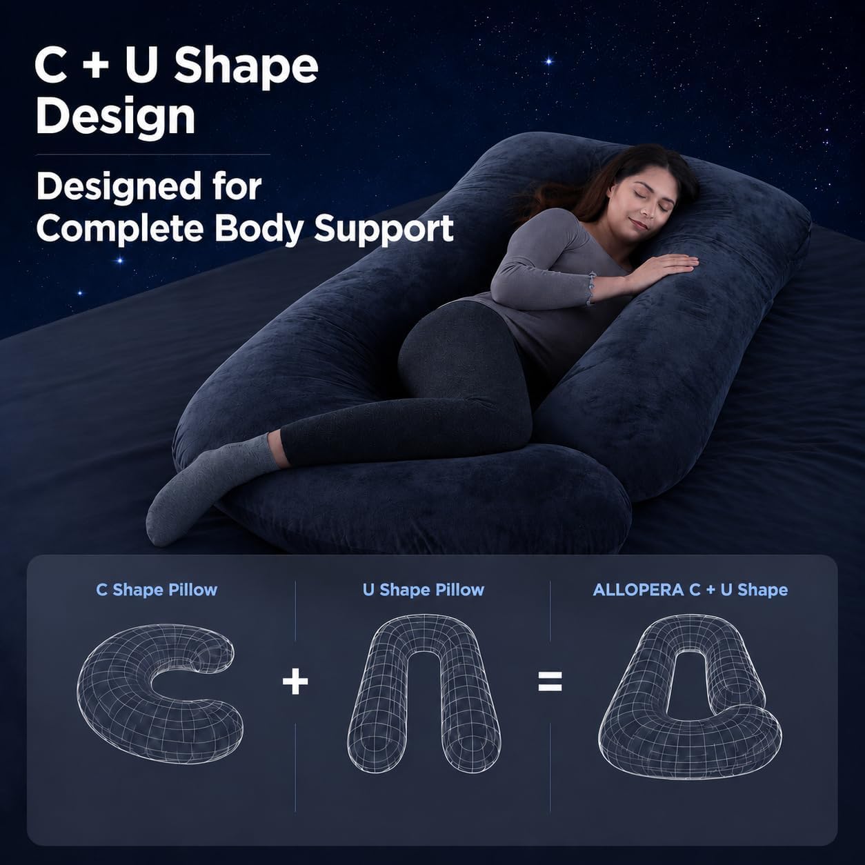 Thumbnail 4 de ALLOPERA Pregnancy Pillow 57 Inch
