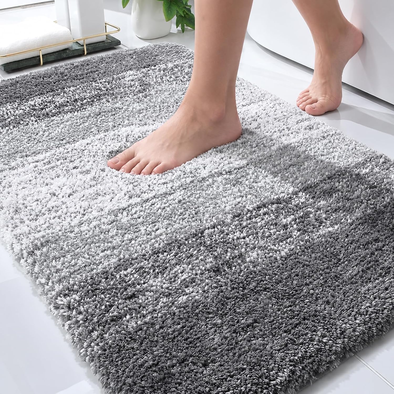 Detalle de OLANLY Bathroom Rug 30x20, Extra Soft Microfiber