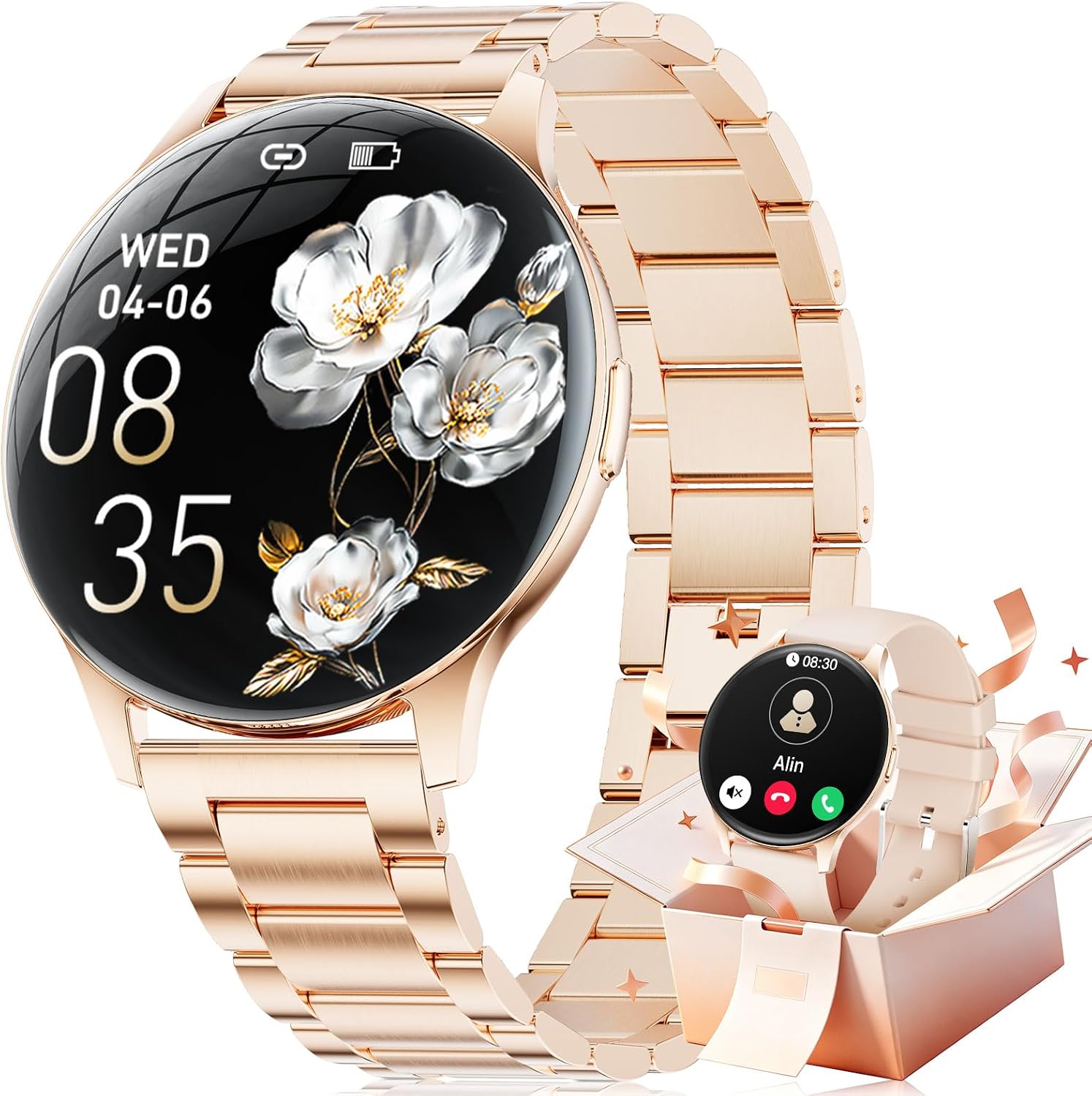 Detalle de LIGE SMART FV21-A smartwatch voor dames met AMOLED-scherm en IP68