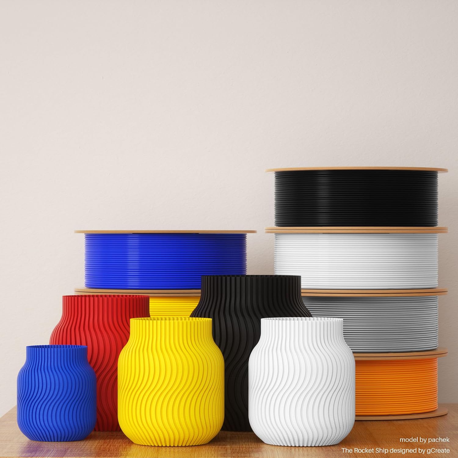 Thumbnail 6 de ELEGOO CA-EL-3D-PHE21 Rapid PETG Filament, 1.75 mm, Red and Blue, 2 kg