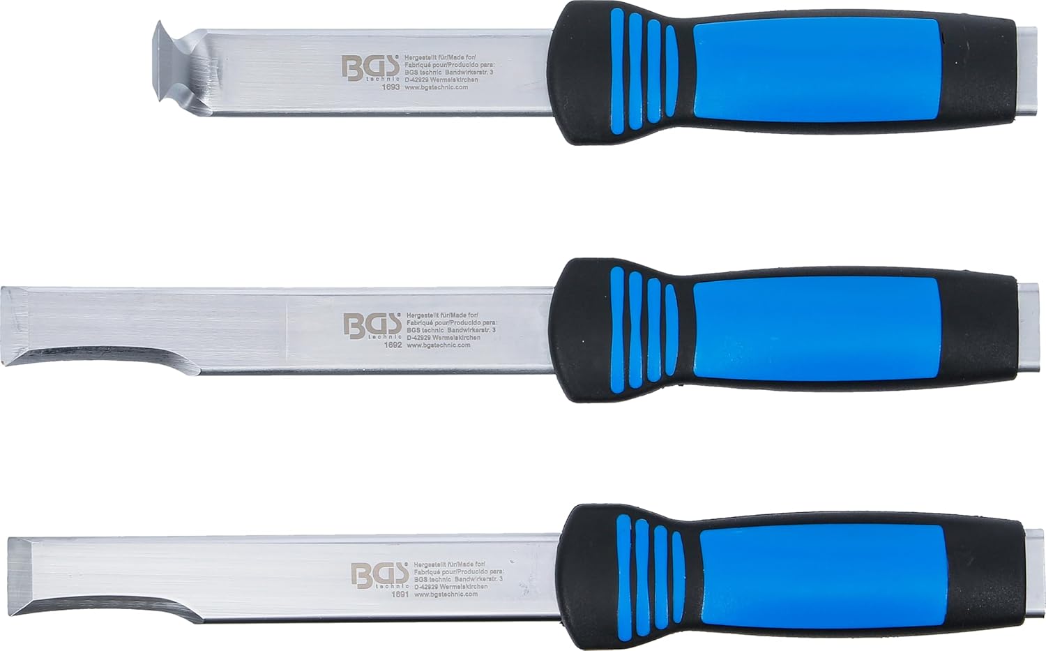 Thumbnail 2 de BGS 1690 body cutting chisel set (3 pcs) for flat and angled body work