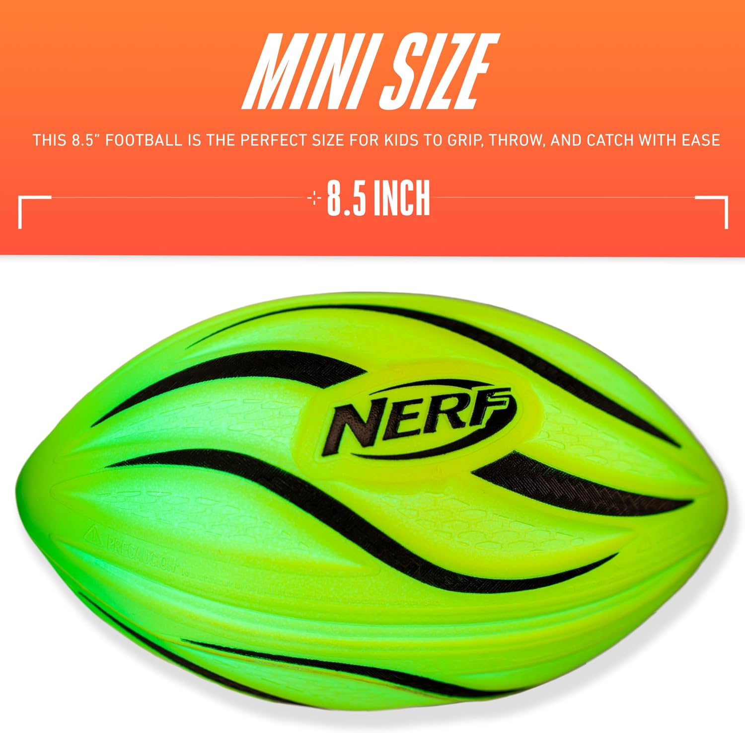 Detalle 1 de NERF Lightstrike LED Foam Football, 8.5-Inch Mini, Pull-Activated Lights