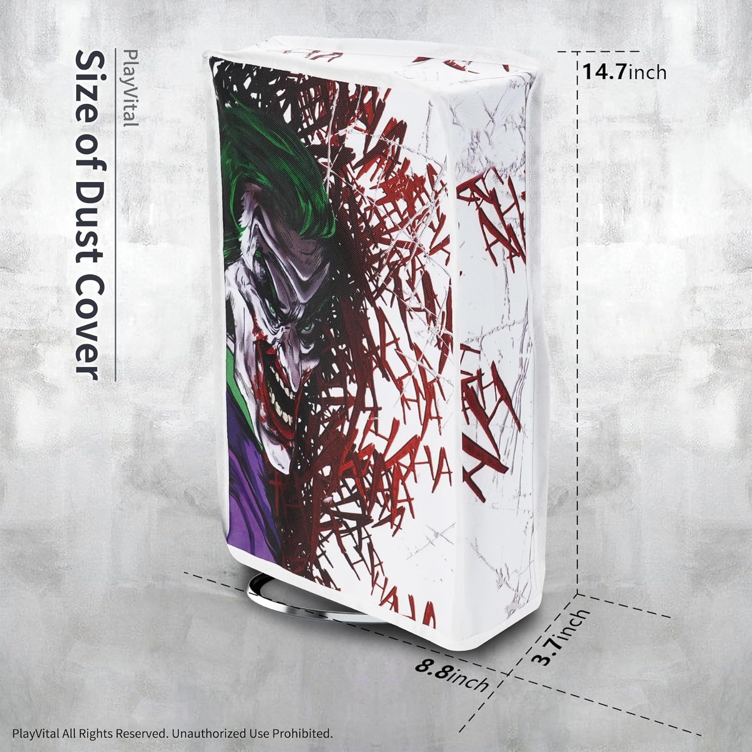 Thumbnail 3 de playvital Vertical Dust Cover for PS5 Slim Disc Edition (Vertical, New Smaller Design) – Nylon protector sleeve