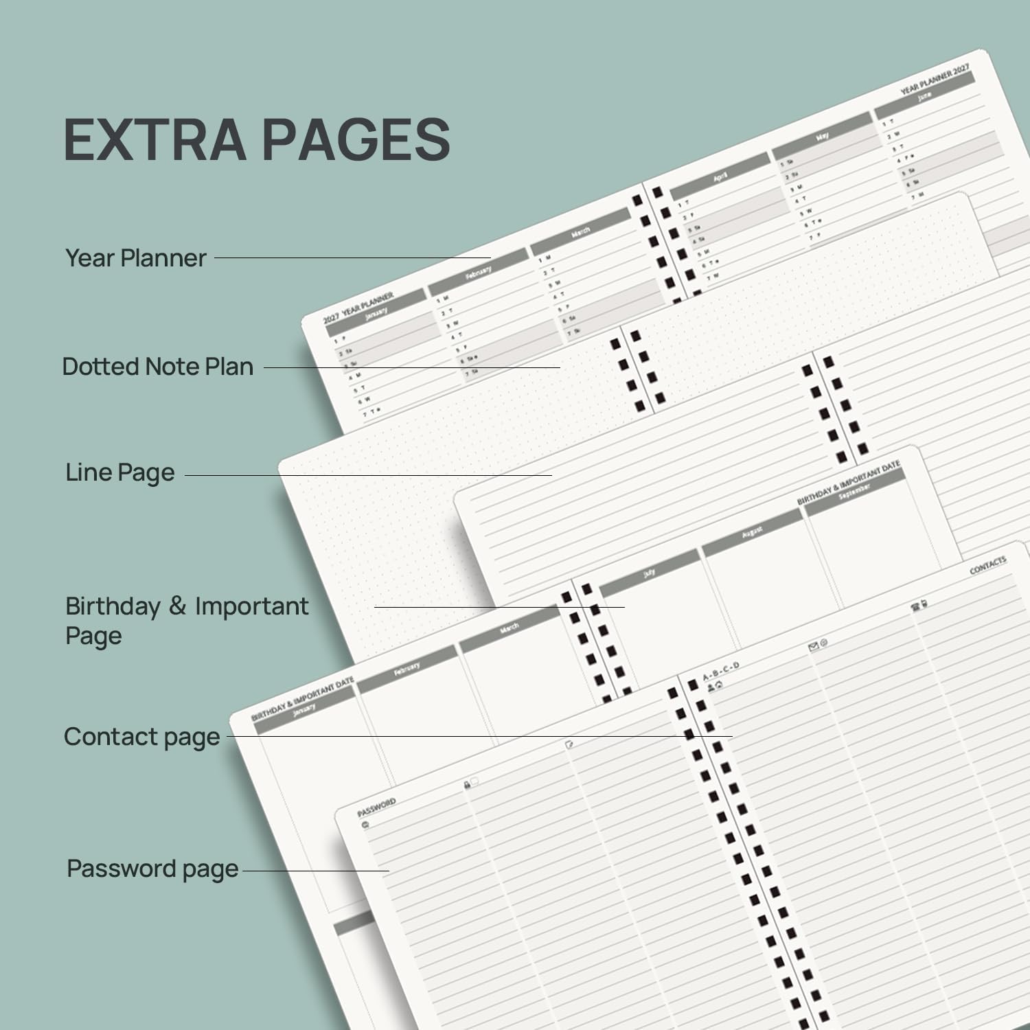 Detalle de POPRUN Monthly Planner 18-Month