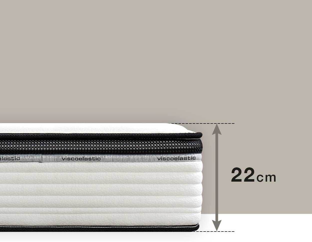 Thumbnail 4 de KUO Dream - Materasso Bio Memory 22: memory foam innogel, 135×200×22 cm