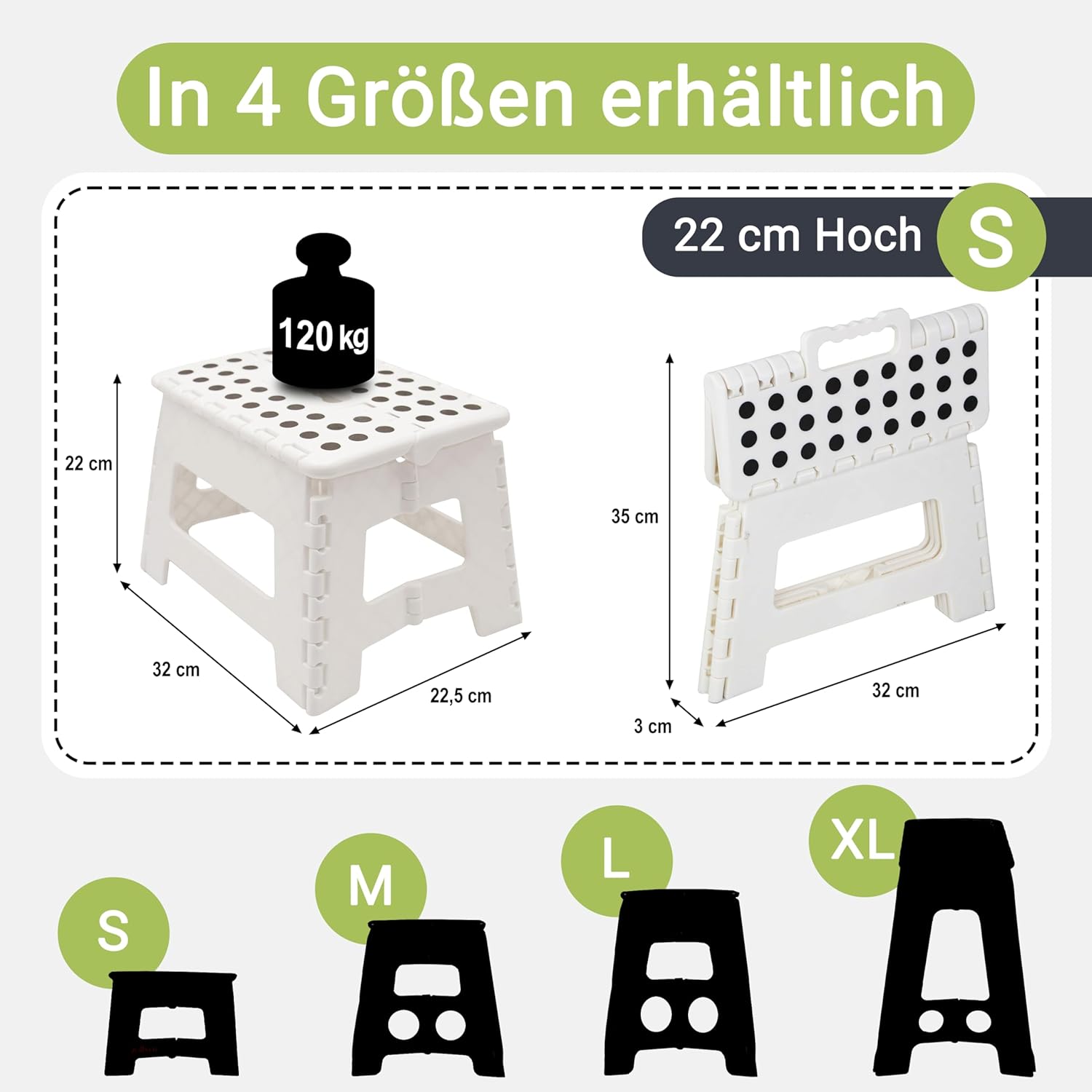 Detalle 2 de ZOLLNER Tritthocker faltbar 22 cm