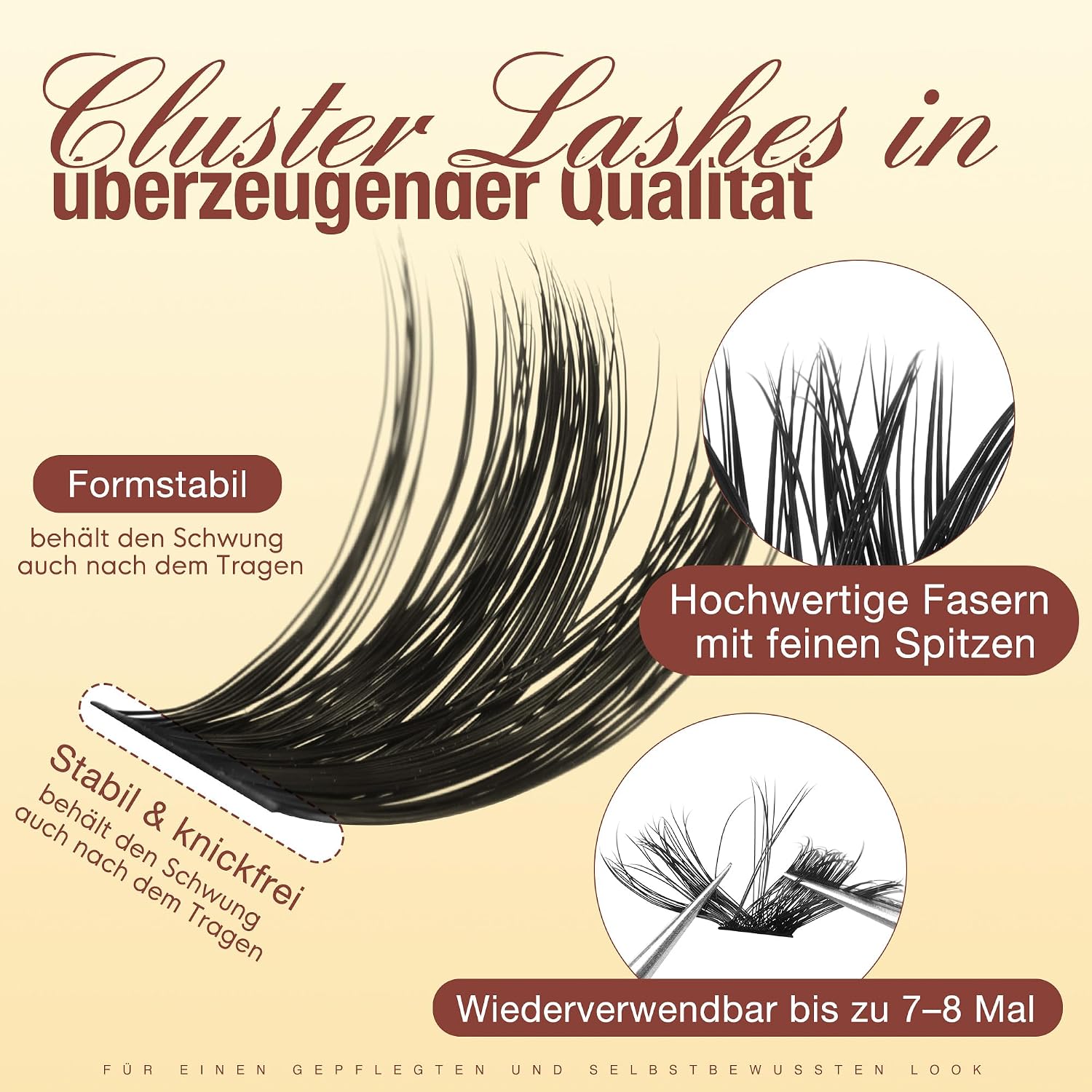 Detalle 2 de LASHVIEW Cluster-Wimpern-Set – DIY Volumen-Cluster-Wimpern 10–16 mm