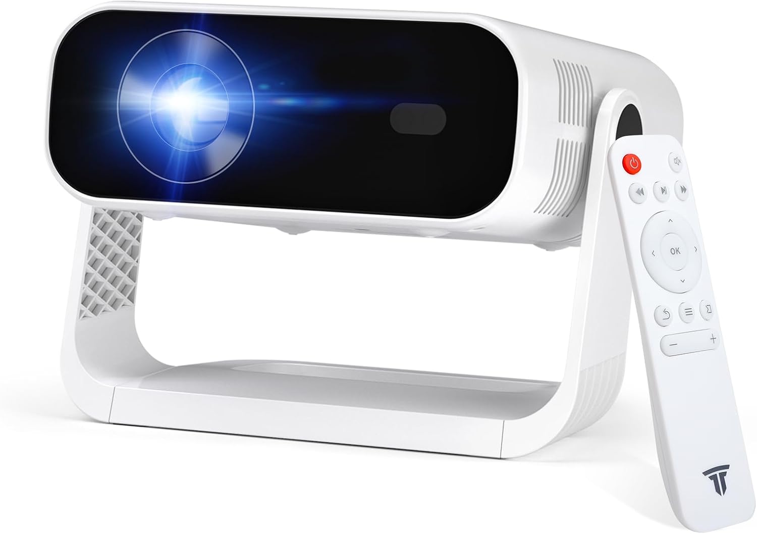 Detalle de Wielio 2026 Smart Projector: Android 14, 210 ANSI, WiFi 6 & Bluetooth 5.0 with 1000+ Apps