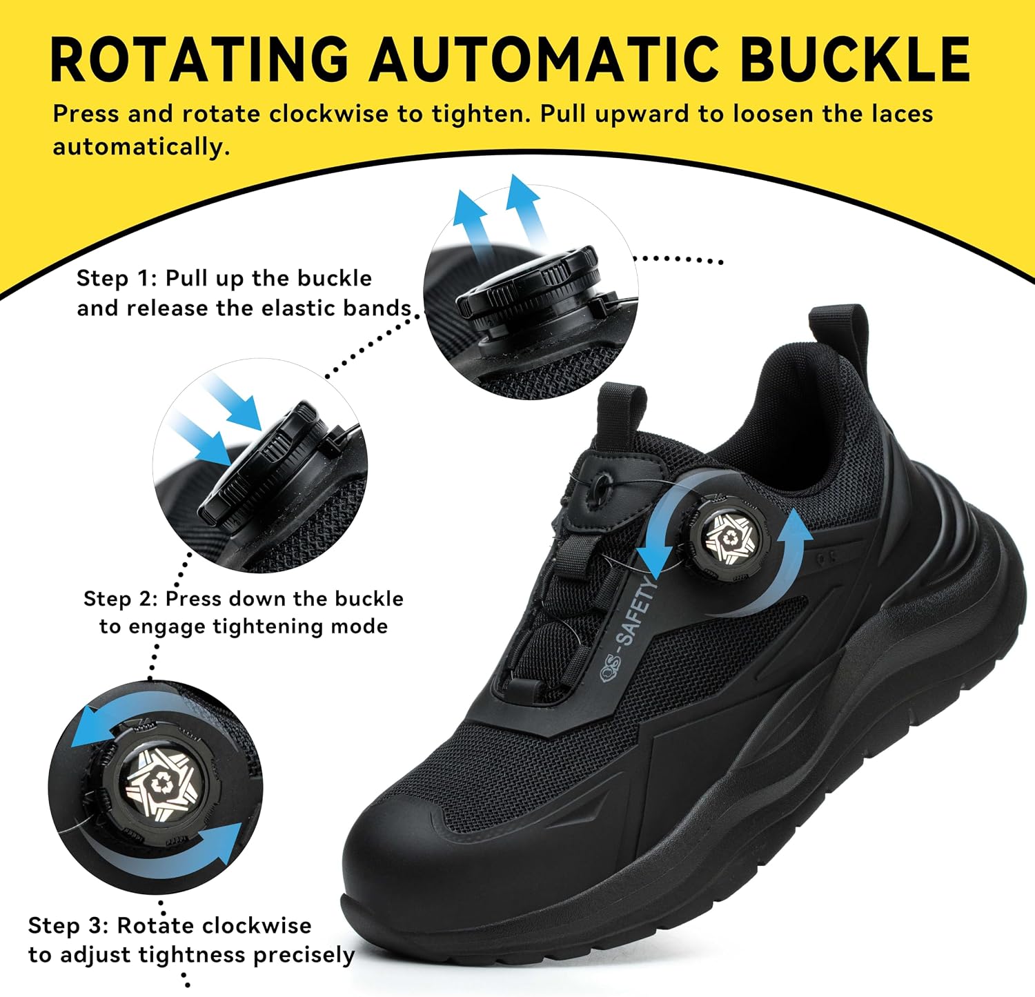 Thumbnail 6 de DYISOFY Safety Trainers for Men & Women – Steel Toe, Lightweight, Waterproof