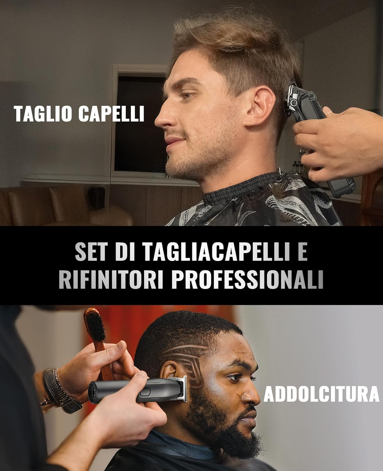 Thumbnail 1 de Jack & Rose set tagliacapelli uomo professionale con T-blade e regolabarba, impermeabile IPX7