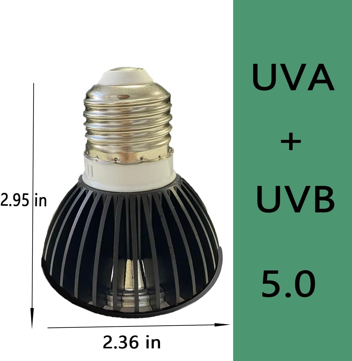 Detalle de QeeHeng Reptile Heat Lamp – UVA/UVB 5.0 Basking Bulb for Reptiles