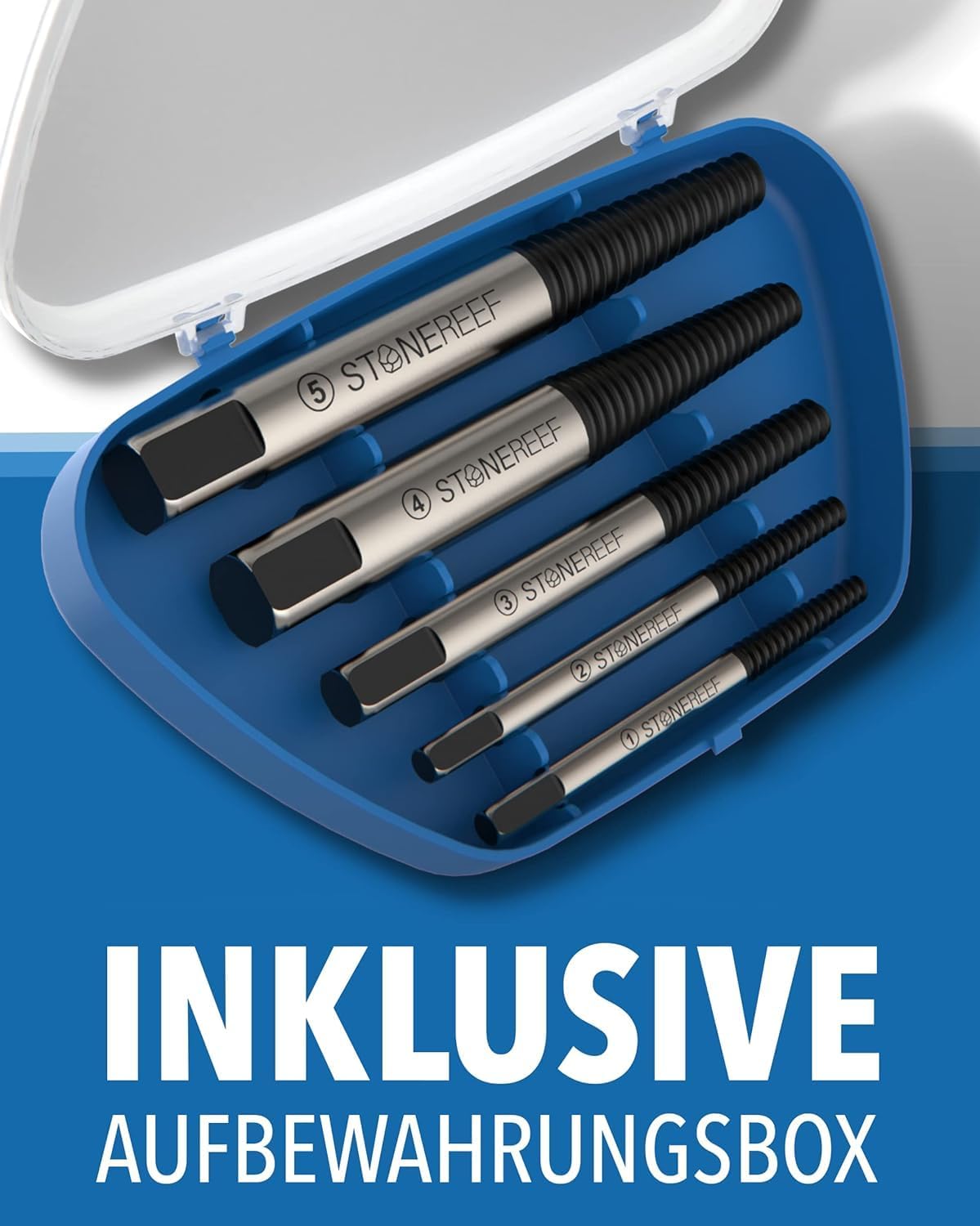 Thumbnail 3 de STONE REEF Schraubenausdreher-Set Profi (5-teilig, aus HSS 4341) mit Linksgewinde