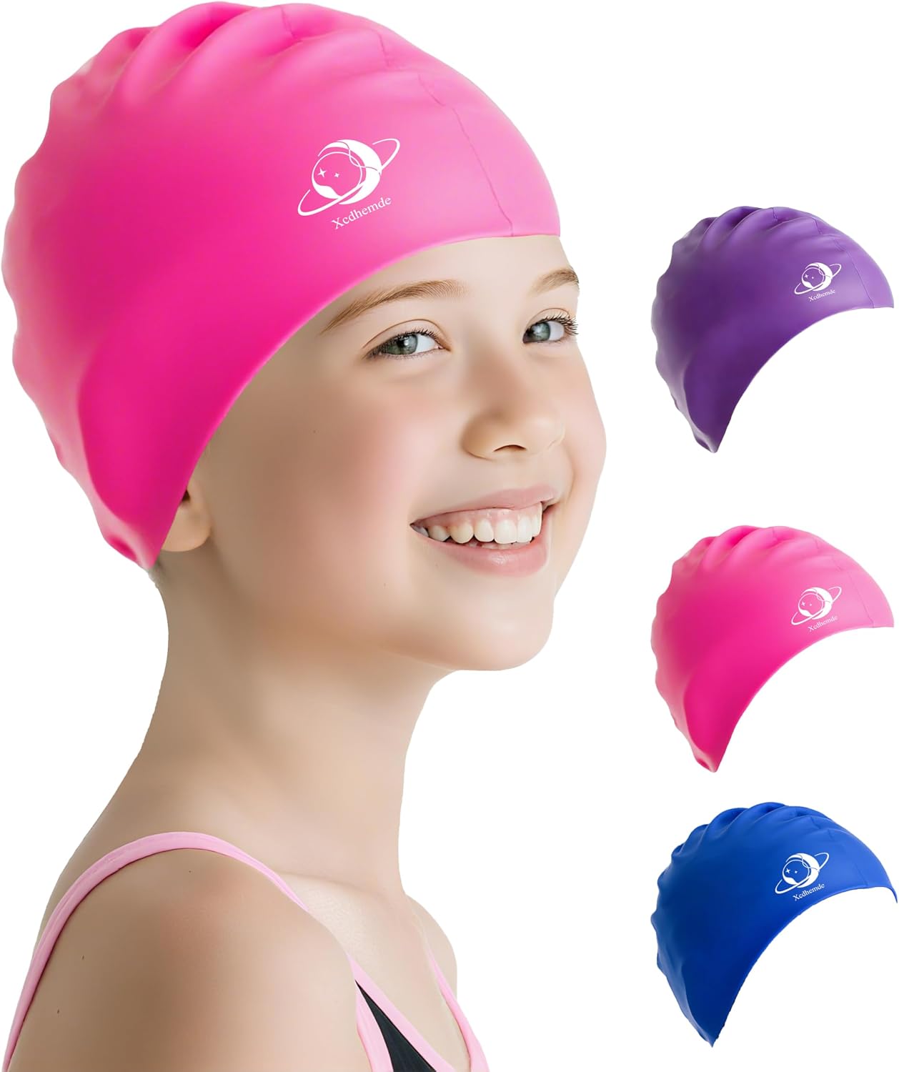 Detalle de Cuffia da nuoto bambini in silicone Xcdhemde®: impermeabile, antiscivolo e resistente