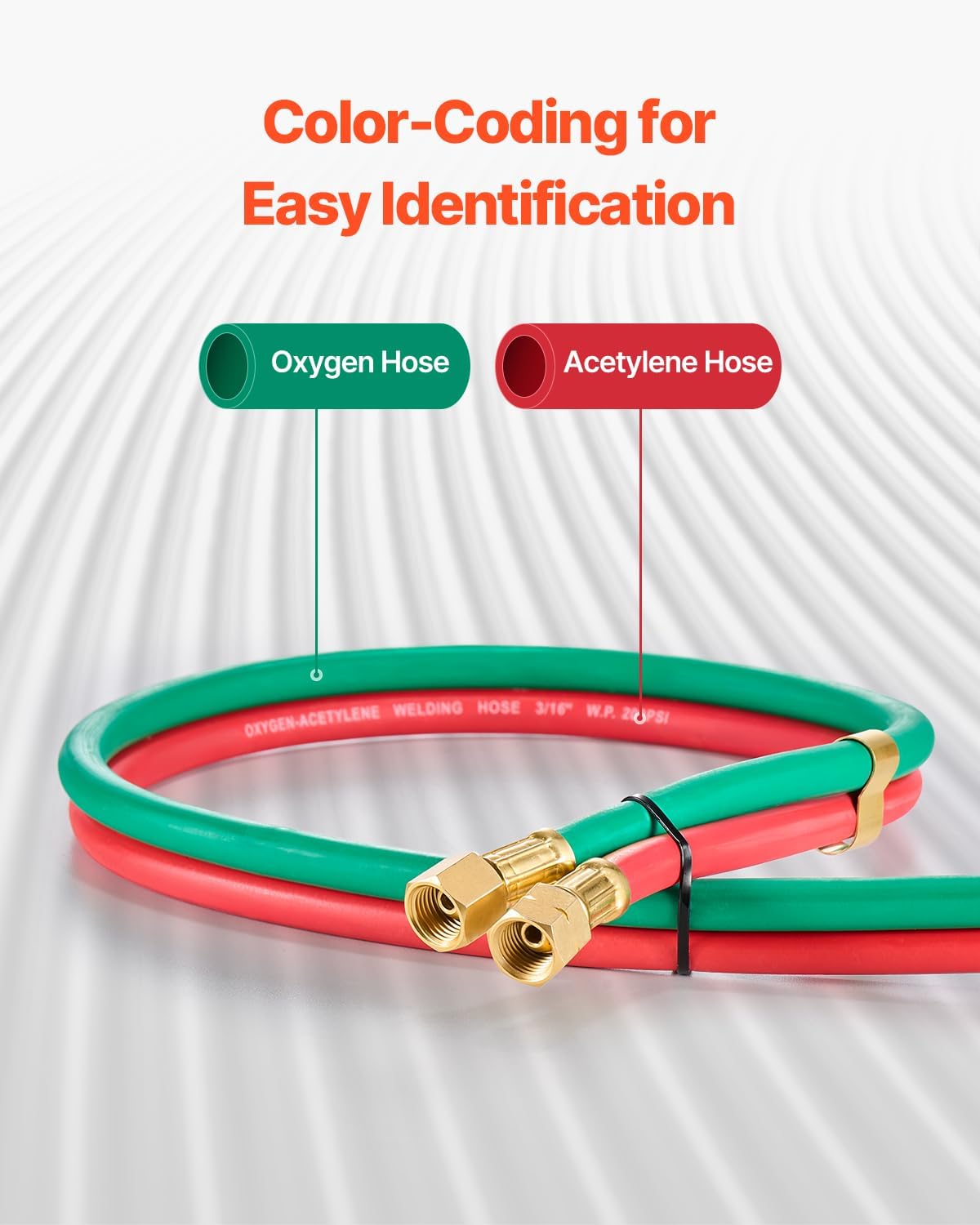 Thumbnail 4 de VEVOR Oxygen Acetylene Hose 25FT