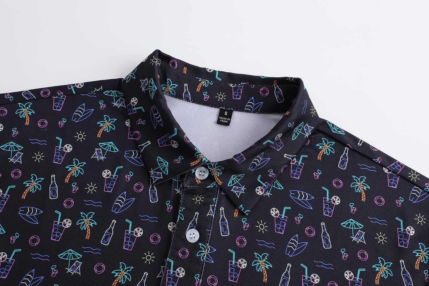 Detalle 2 de Men's Golf Polo Shirt in Polyester Spandex