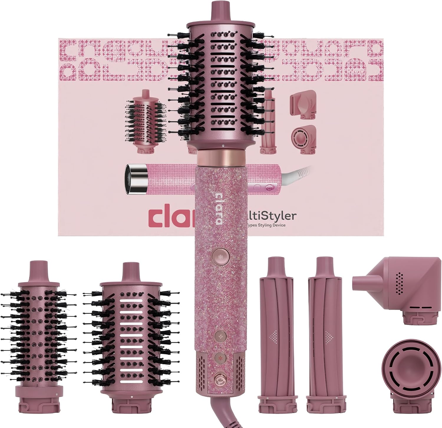 Detalle de Clara 6-in-1 Diamond Candy Multi Styler with Auto-Wrap Curlers (1500W ionic styling tool)