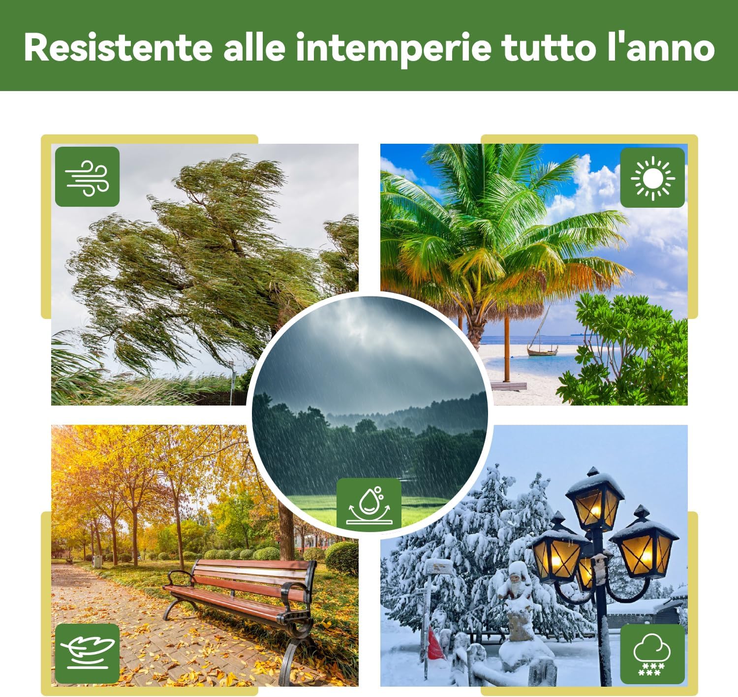 Thumbnail 5 de COVALL telo telone 2x2 m impermeabile esterno in HDPE (verde scuro/nero) 130 g/m²