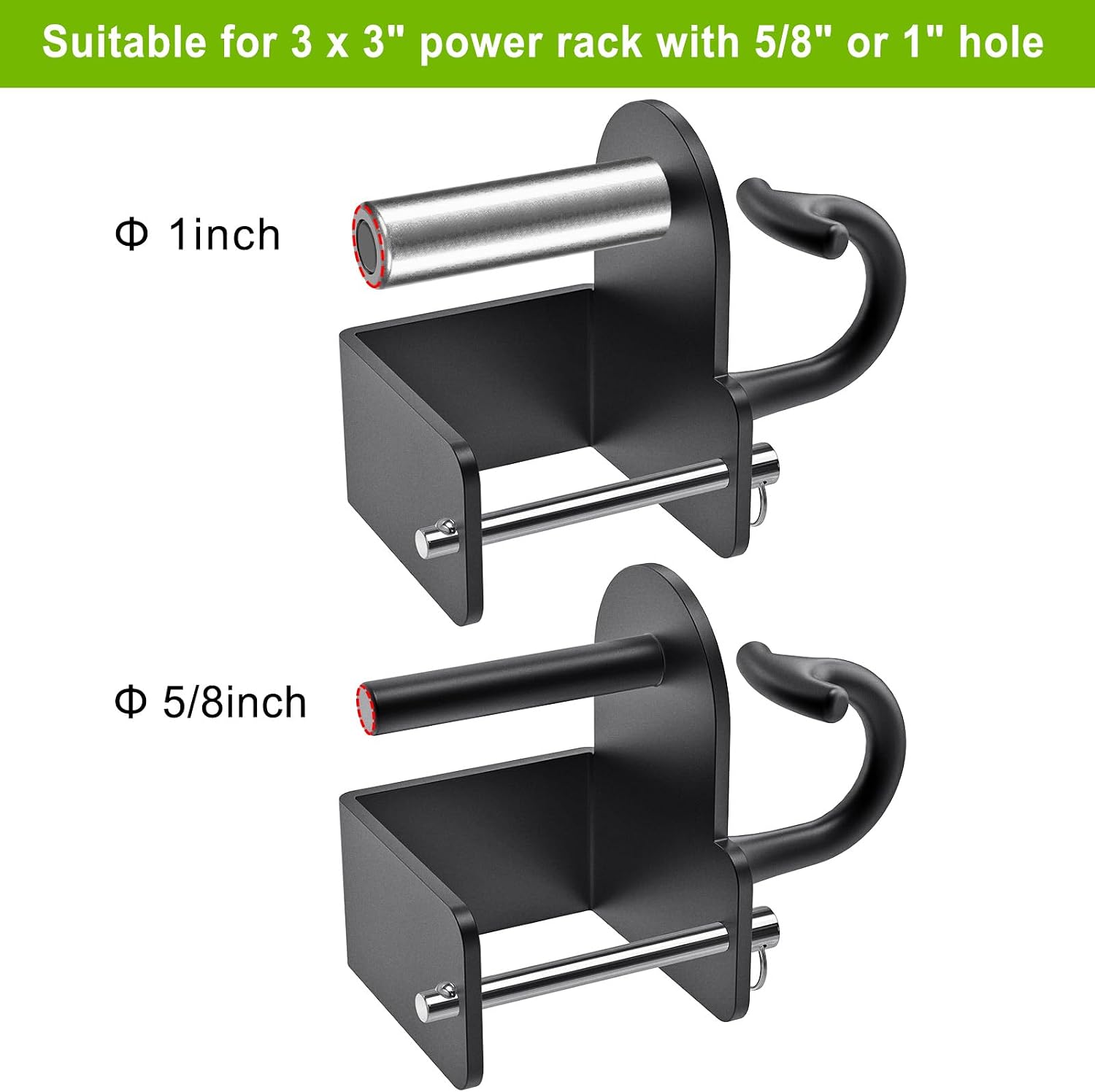 Detalle de Kipika GMDH-07-2 Resistance Band Anchors for 3" x 3" Power Racks