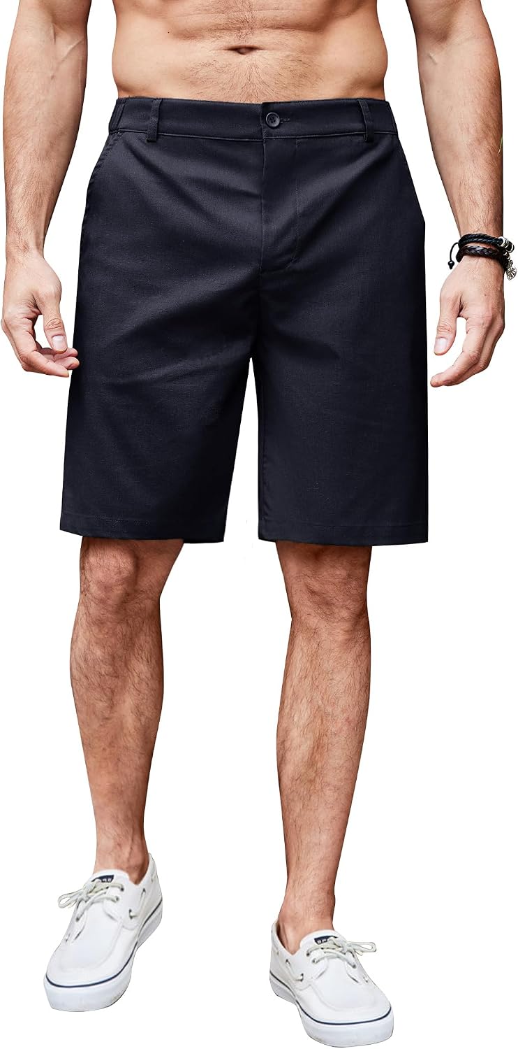 Detalle de COOFANDY short lin homme 1 zip