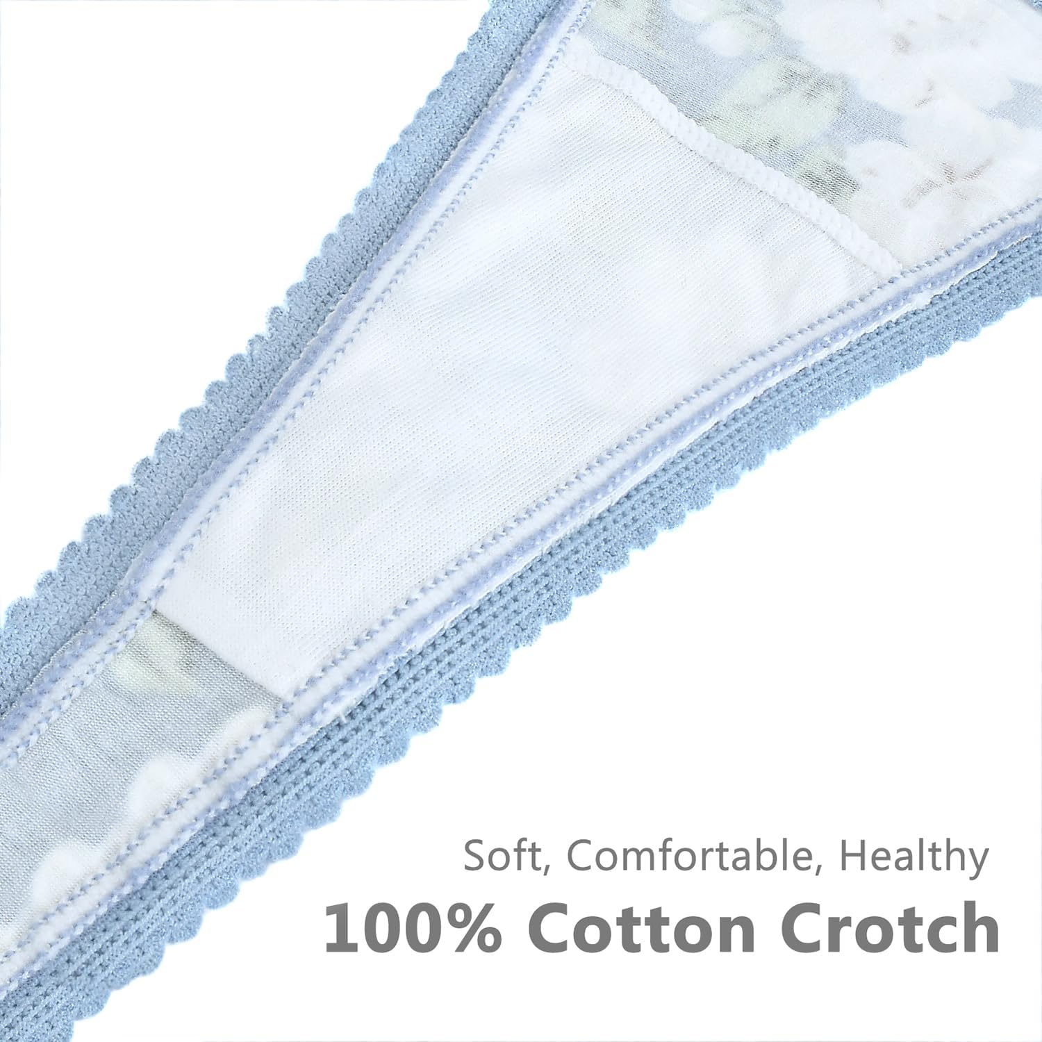 Thumbnail 5 de VOENXE lot de 5 culottes tanga sans couture effet invisible en dentelle