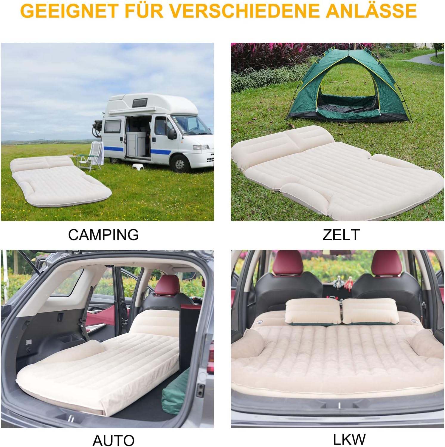 Thumbnail 3 de KMZ Auto Matratze mit Luftkissen – doppelseitige Camping-Luftmatratze für SUV & Kofferraum