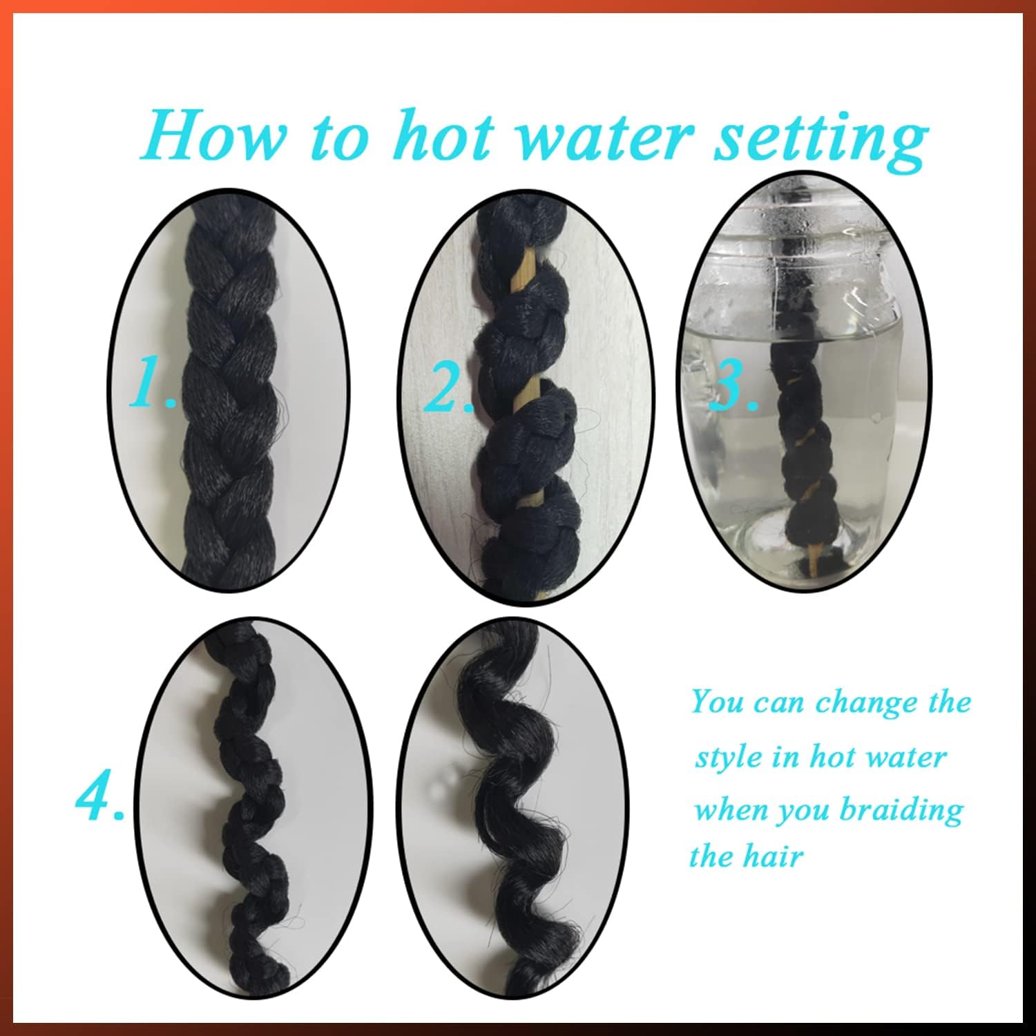 Thumbnail 4 de ShowJarlly Pre Stretched Braiding Hair – 6 paquets de 30 pouces (76 cm), couleur 1B/30#