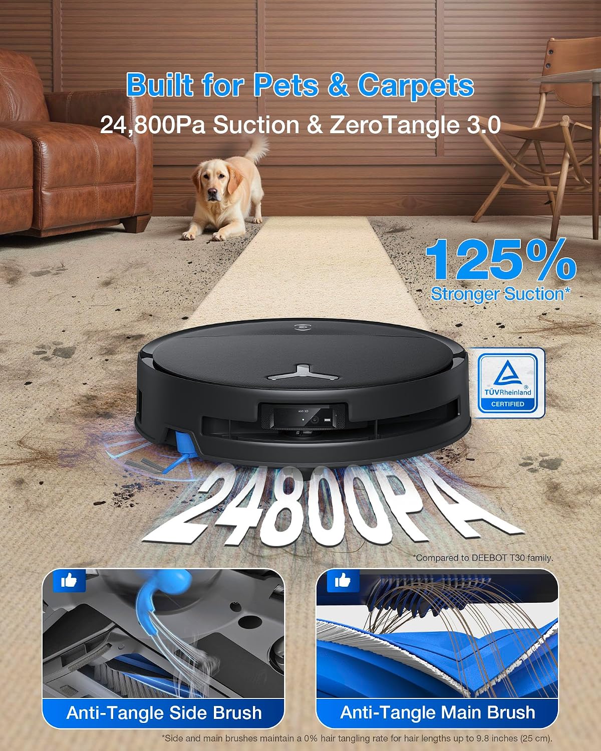 Detalle 2 de ECOVACS DEEBOT T80S 24,800Pa Vacuum