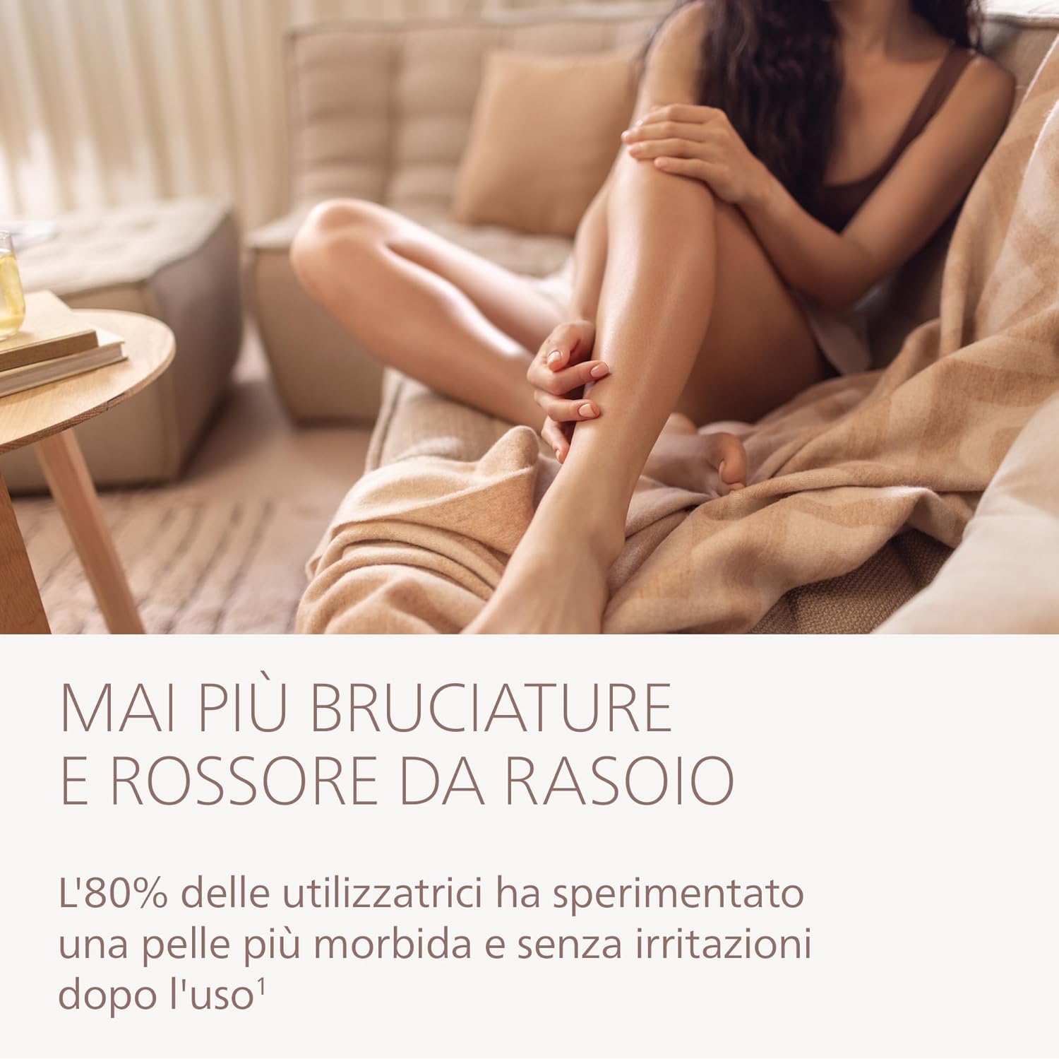 Detalle de Philips Lady Shaver Serie 6000 BRL127/00: rasoio senza filo Wet & Dry con sistema a 3 lame per corpo e gambe