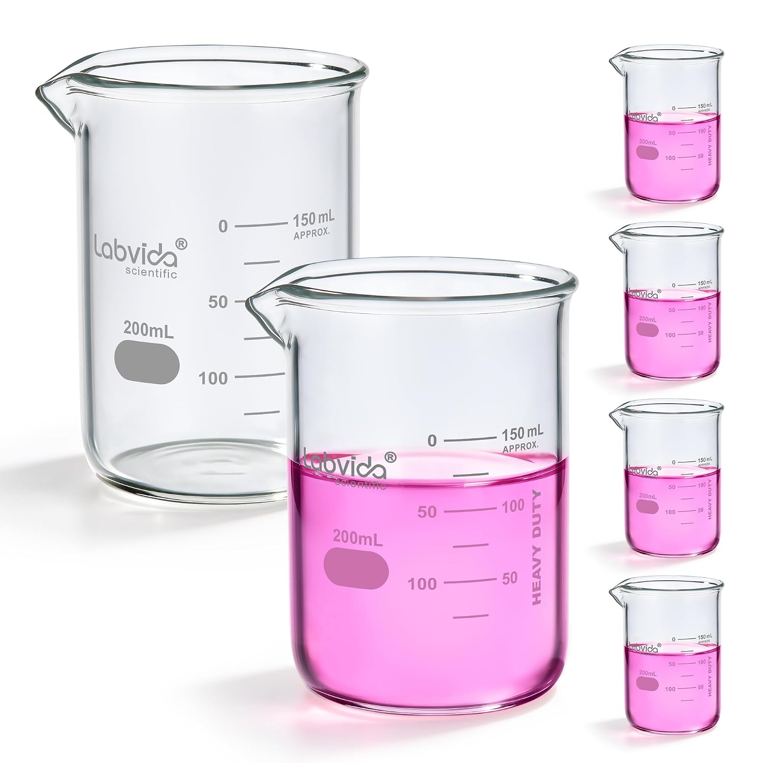 Detalle de Labvida Glass Beakers 200 mL