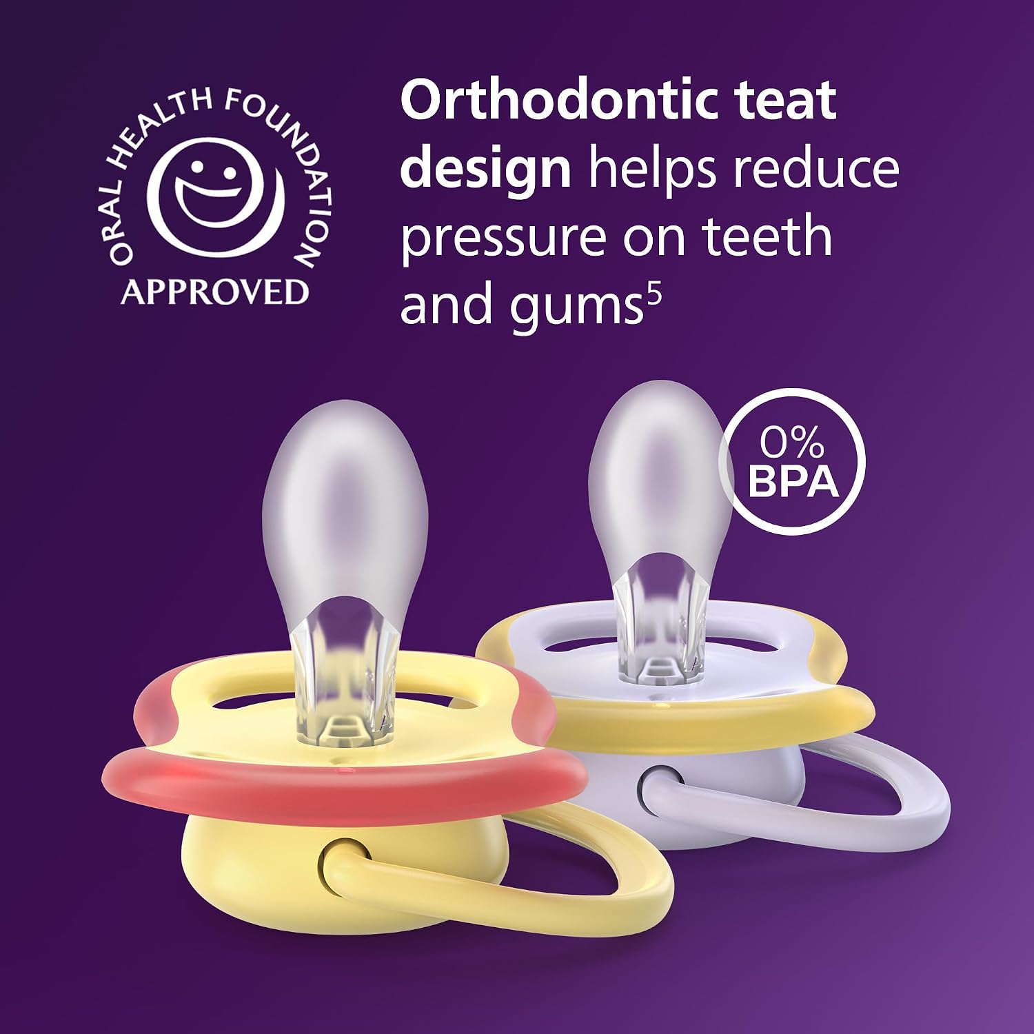 Thumbnail 2 de Philips Avent Ultra Air Soothers 0-6 Months – Orthodontic Silicone Teat, 4-Pack with Sterilising Cases