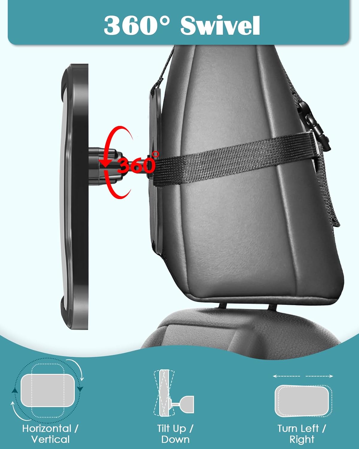 Detalle de Zacro Baby Car Mirror - 360° Fully Adjustable Shatter Proof Rear View Mirror