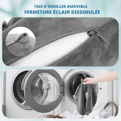 Thumbnail 3 de Cirrord Coussin de Voyage Gonflable pour Avion — Oreiller de Nuque Ultraléger avec Masque et Bouchons d’oreilles