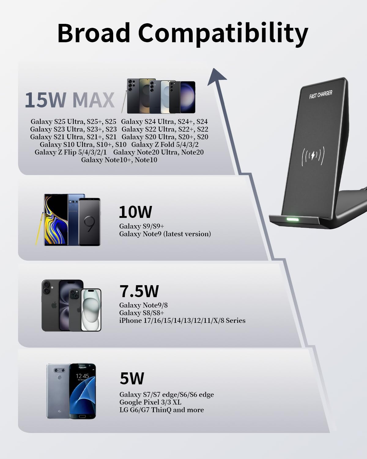 Thumbnail 6 de Wireless Charger Stand 15W Fast Charging